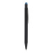Pearly licht blauw zwart balpen  
