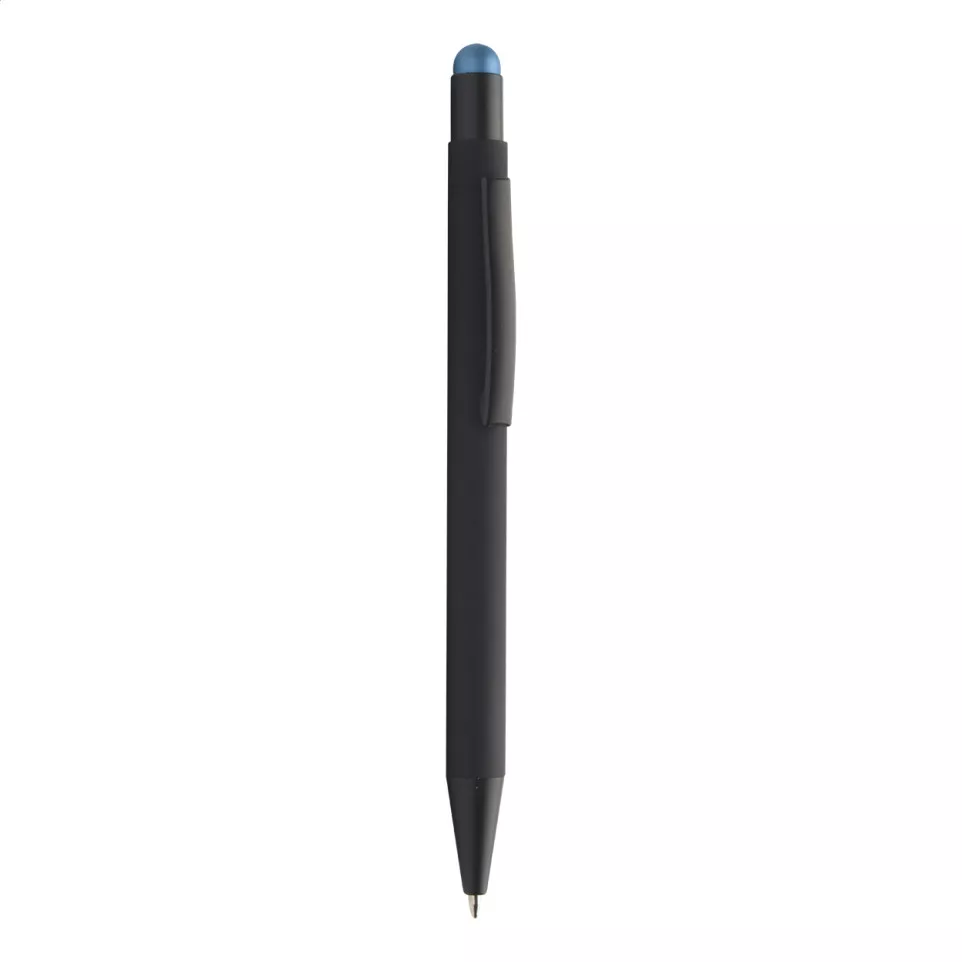 Pearly light blue black ballpoint pen 