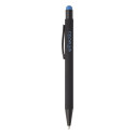 Pearly licht blauw zwart balpen  