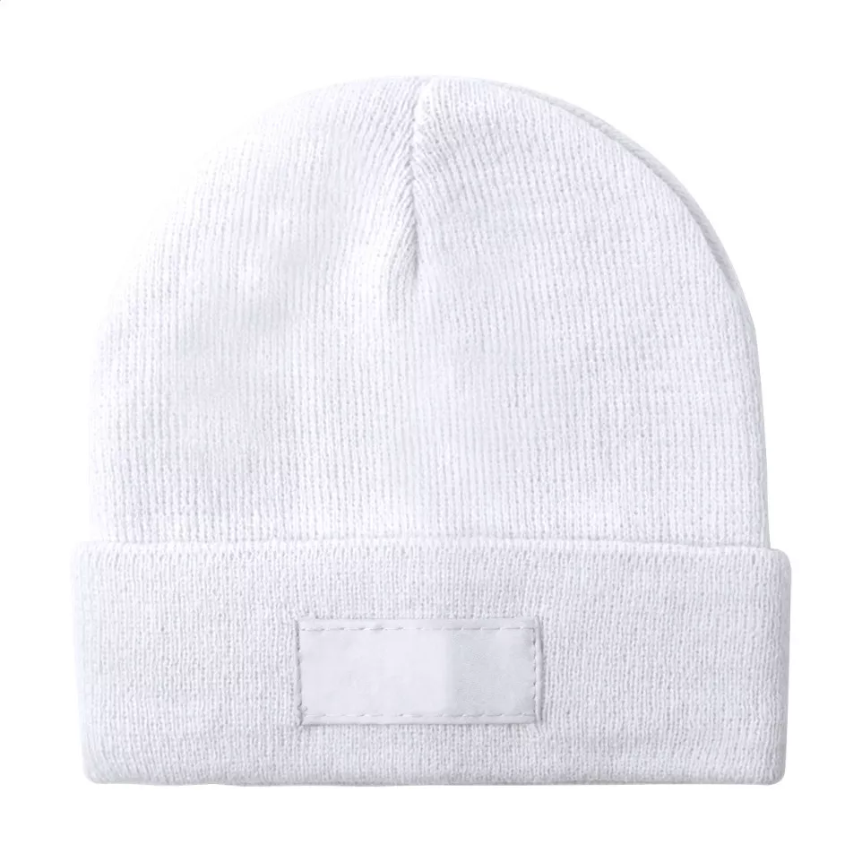 Pronsen wit  winter muts 