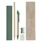 Monoli green natural stationery set 