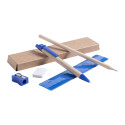 Monoli blauw natuurlijk kantoorset 