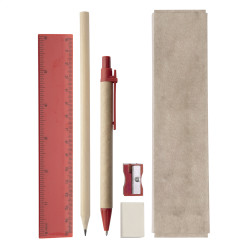 Monoli red natural stationery set 