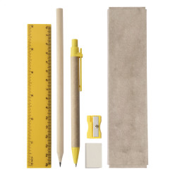 Monoli yellow natural stationery set 