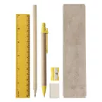 Monoli yellow natural stationery set 
