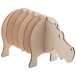 Noah natural  coaster set, hippo 