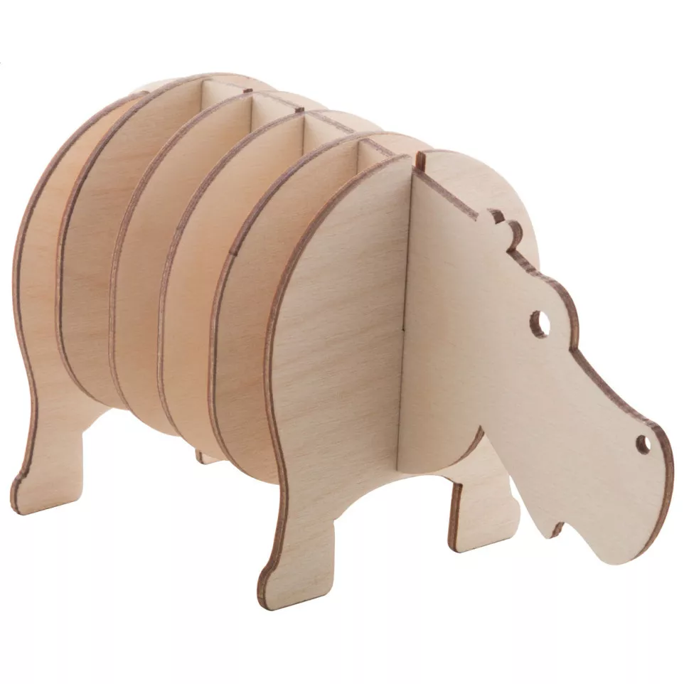 Noah natural  coaster set, hippo 