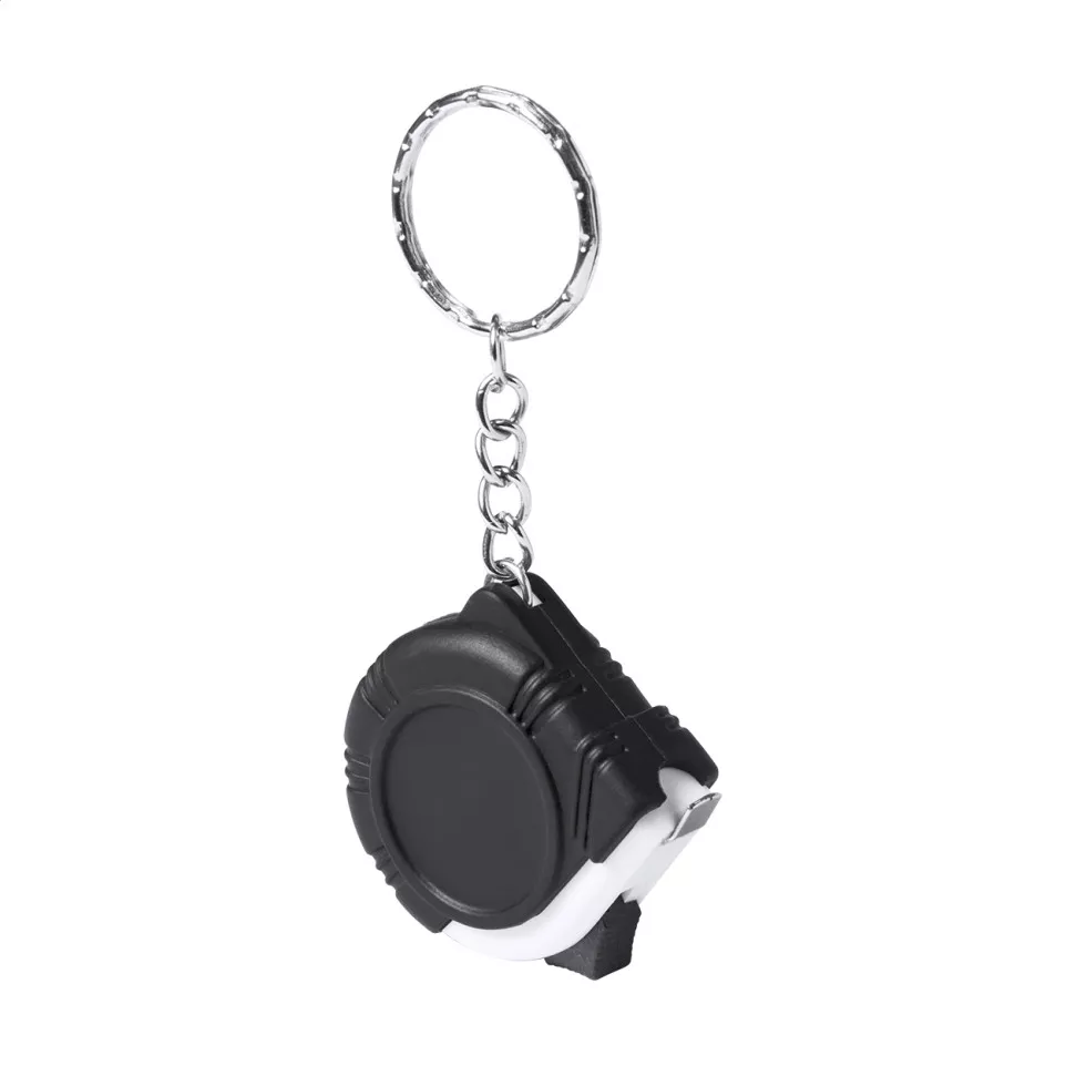 Tarrox zwart  rolbandmaat sleutelhanger 