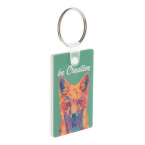 Foamy D white  keyring 