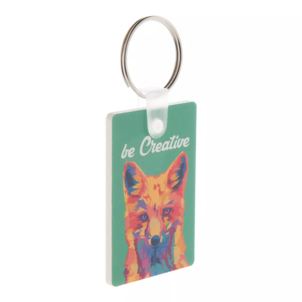 Foamy D white  keyring 