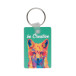 Foamy D white  keyring 