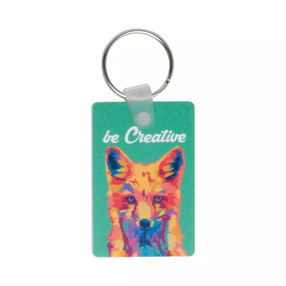 Foamy D white  keyring 