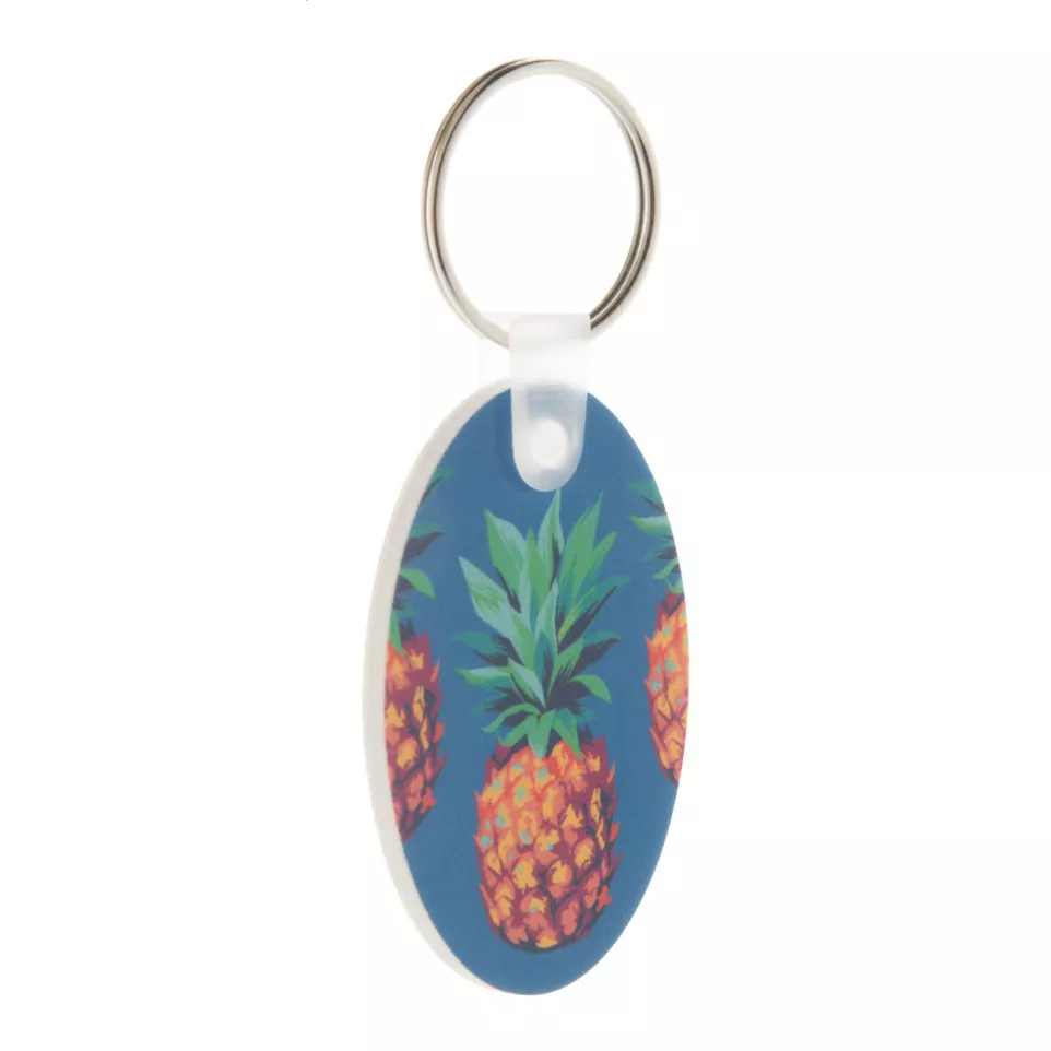 Foamy B white  keyring 