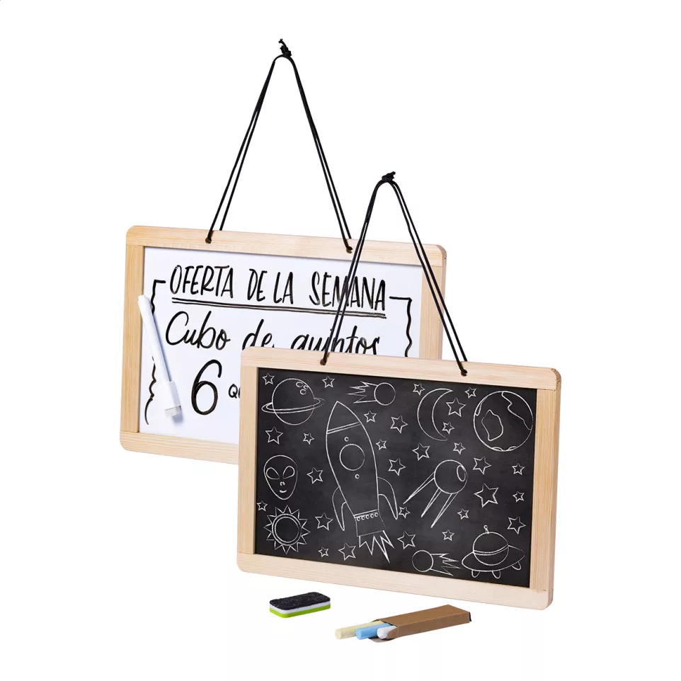 Grocery black white message board 