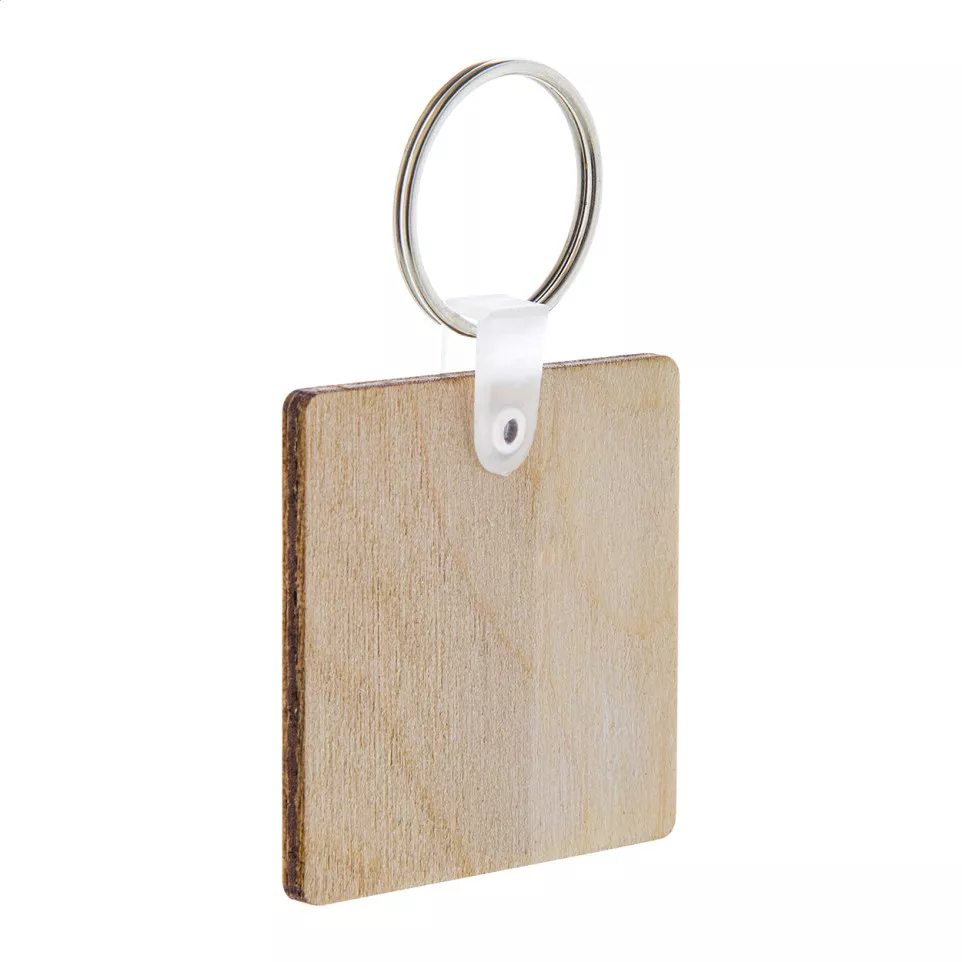 Woody C natural  keyring 