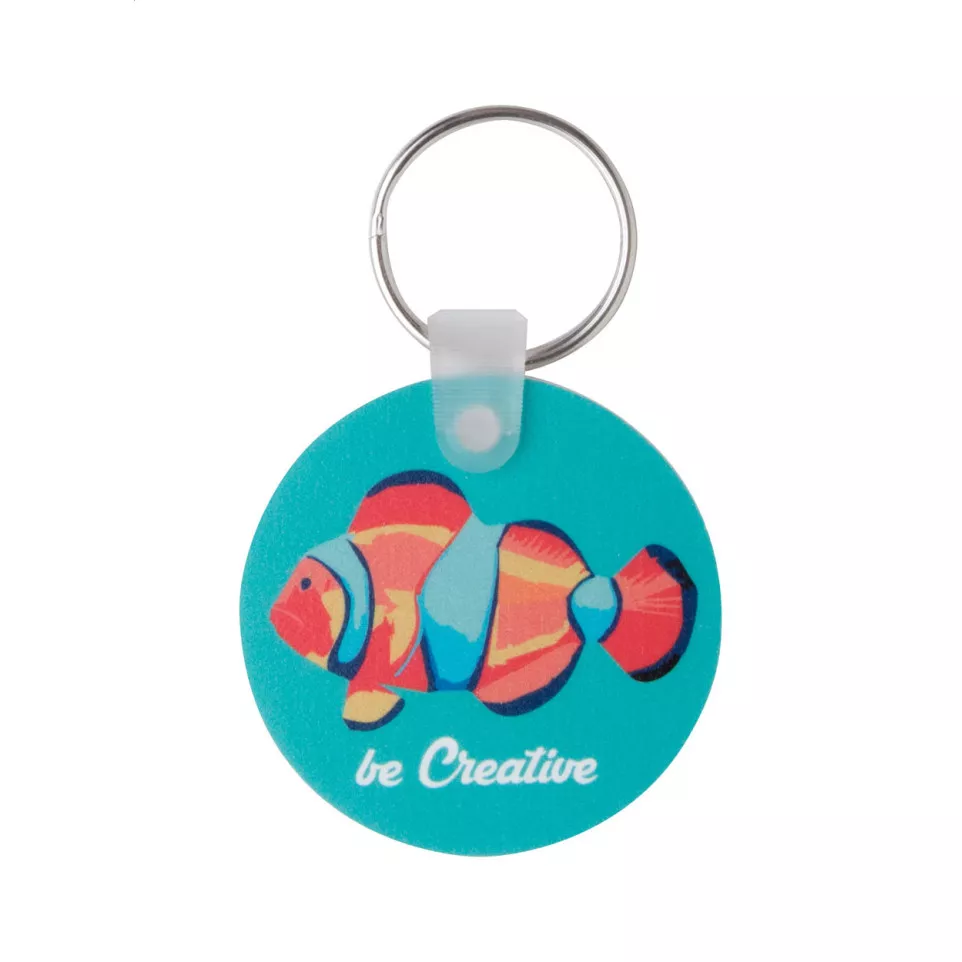 Foamy A white  keyring 