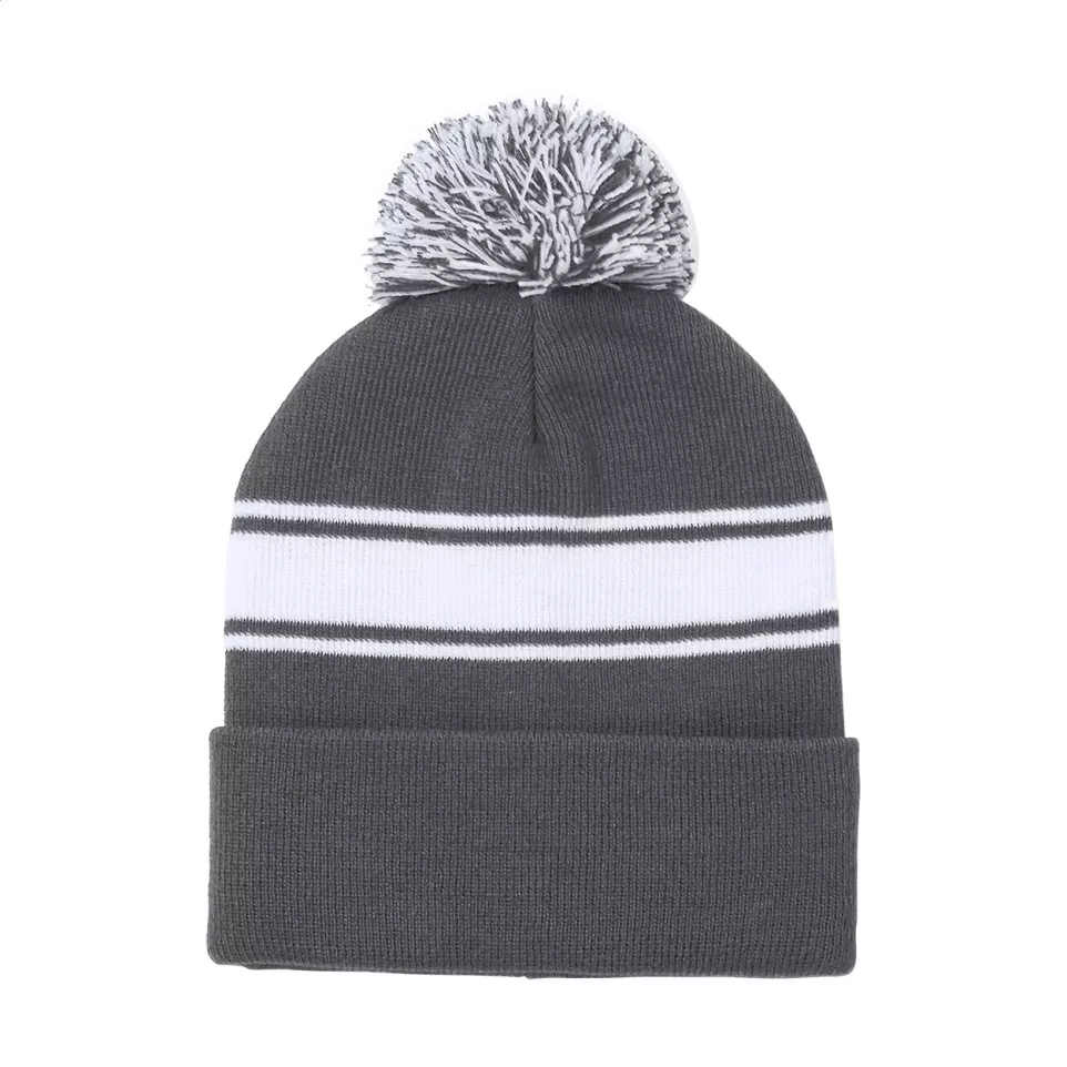 Frosty grey  winter hat 