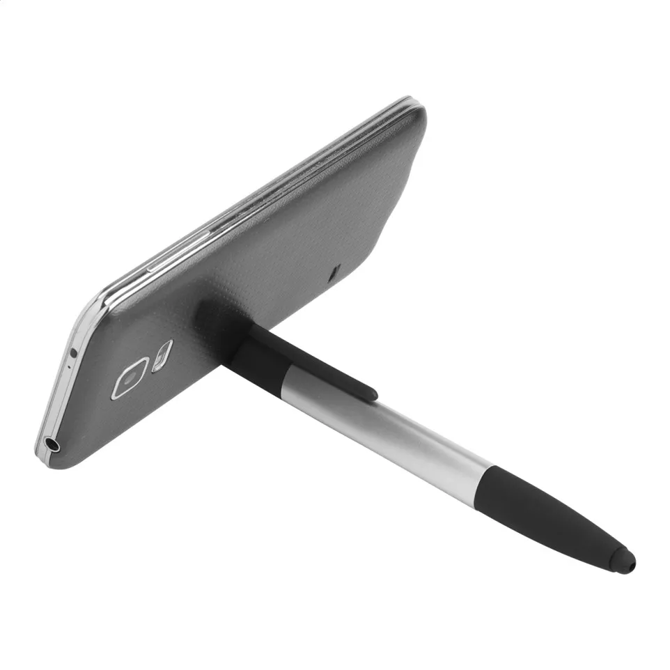 Handy zwart zilver touch balpen 
