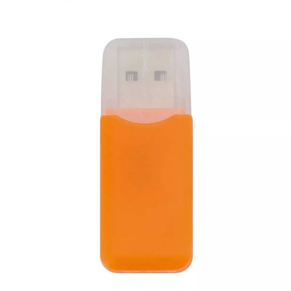 Dro orange  lecteur de cartes mémoire 
