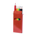 Lionni rood  6 delige potloden set 