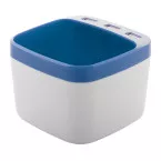 Warger blue white pen holder with USB hub 