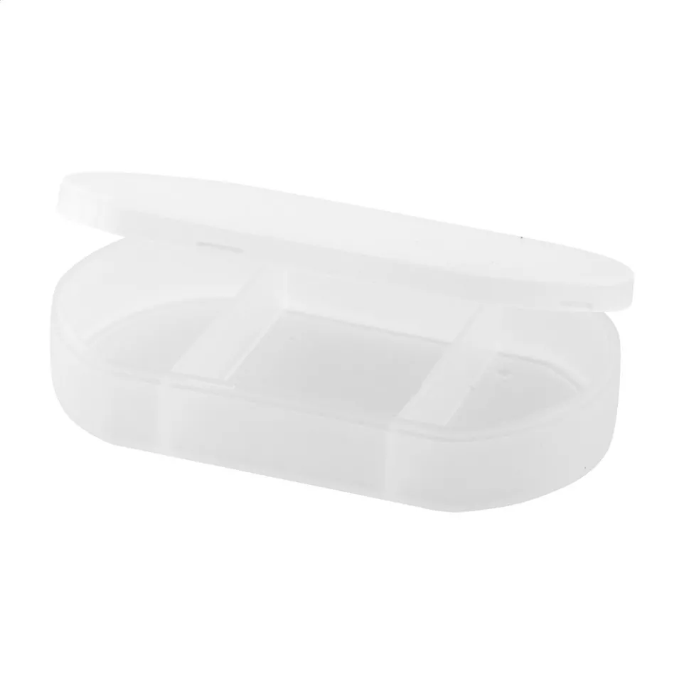 Tripill frosted white  pillbox 