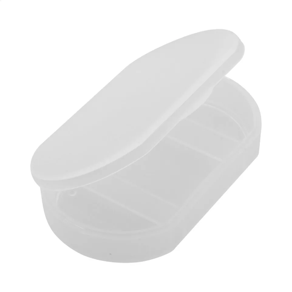 Tripill frosted white  pillbox 