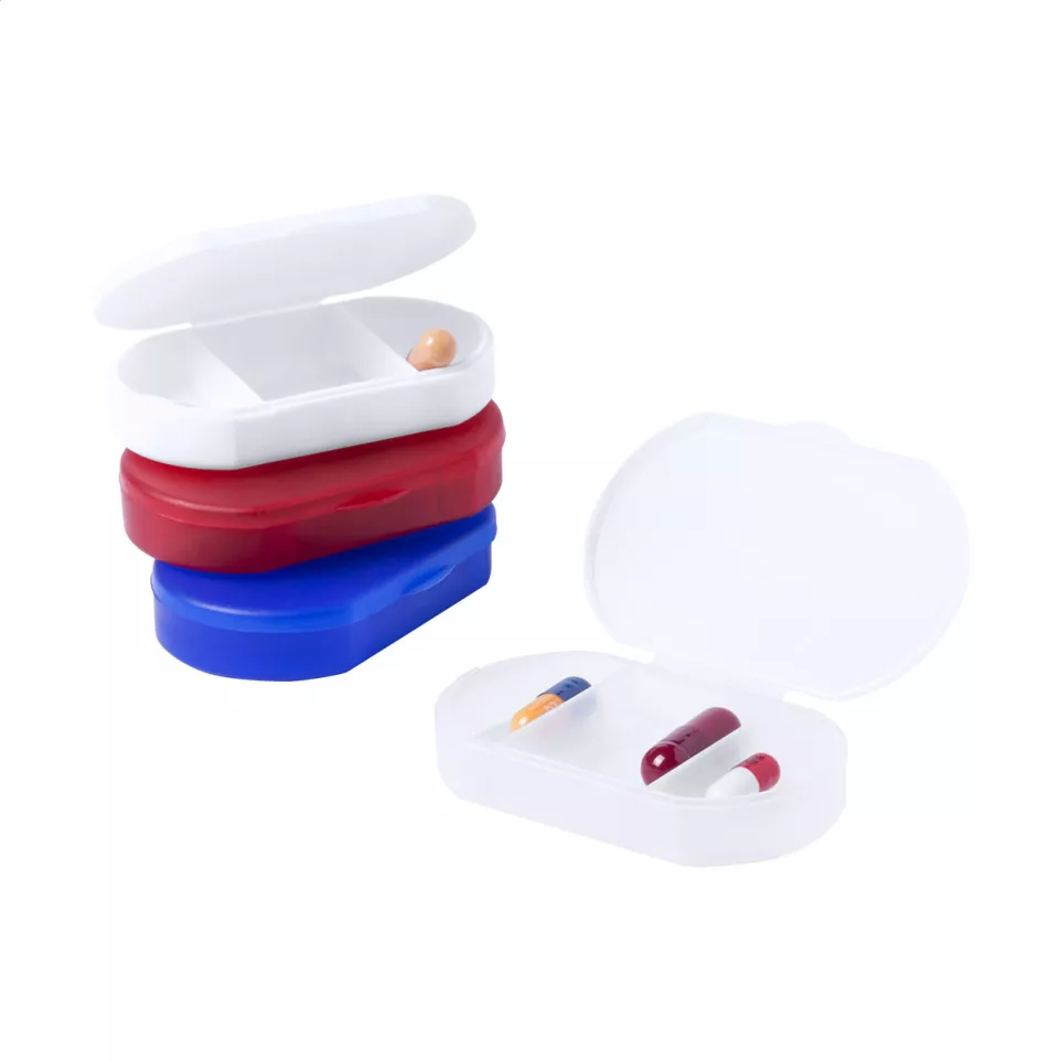 Tripill frosted white  pillbox 