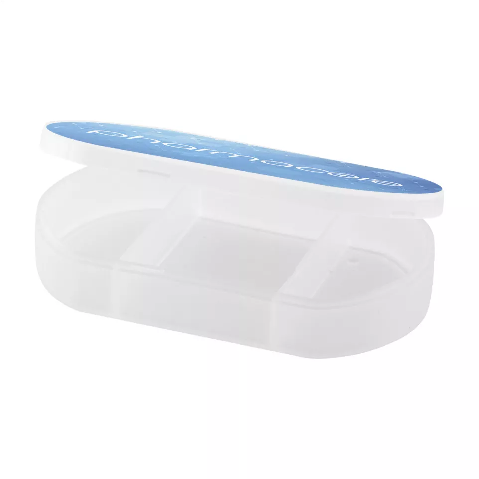 Tripill frosted white  pillbox 
