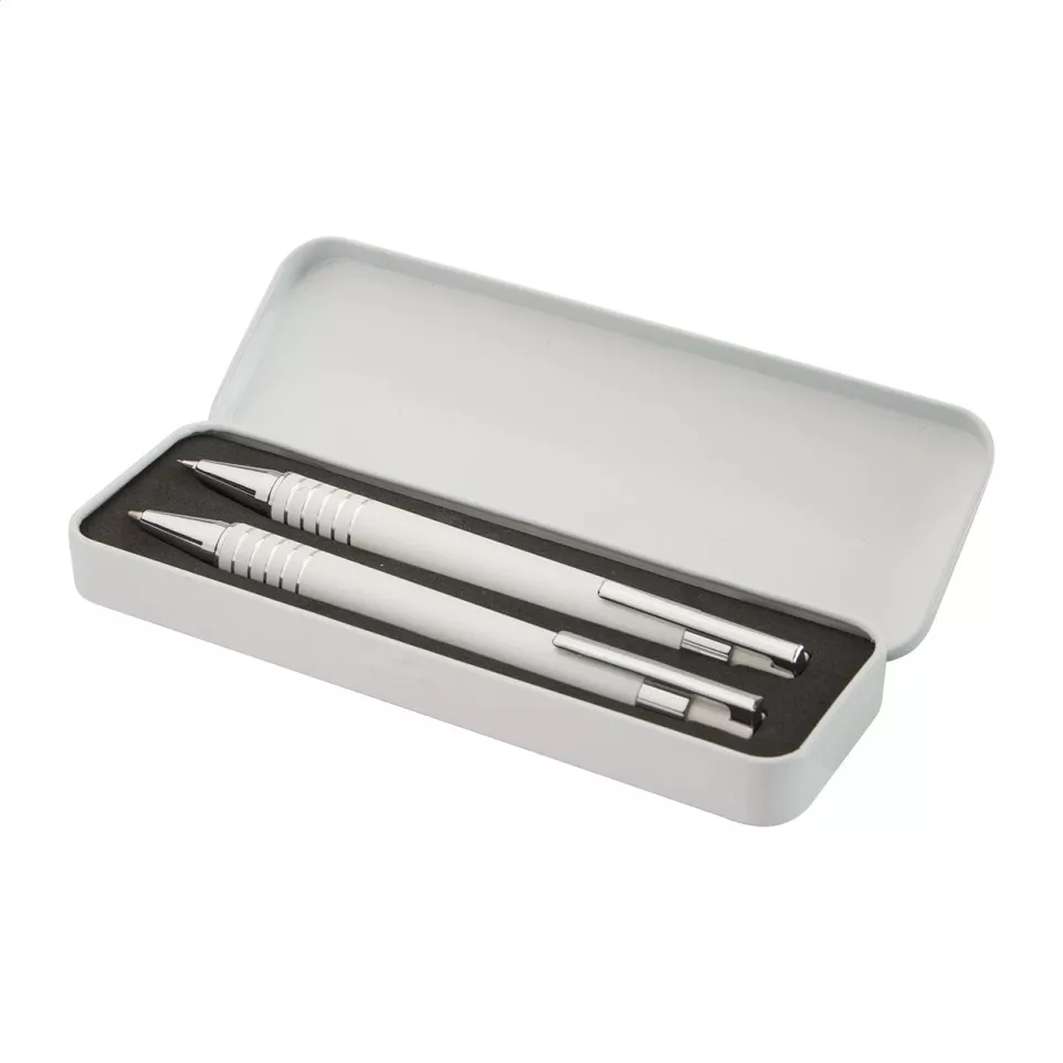 Twinox white  pen and pencil set 