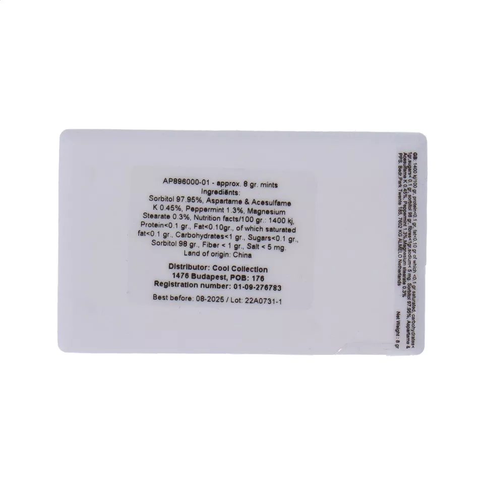 Card white  mint box 