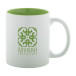 Revery lime green white mug 