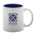 Revery dark blue white mug 