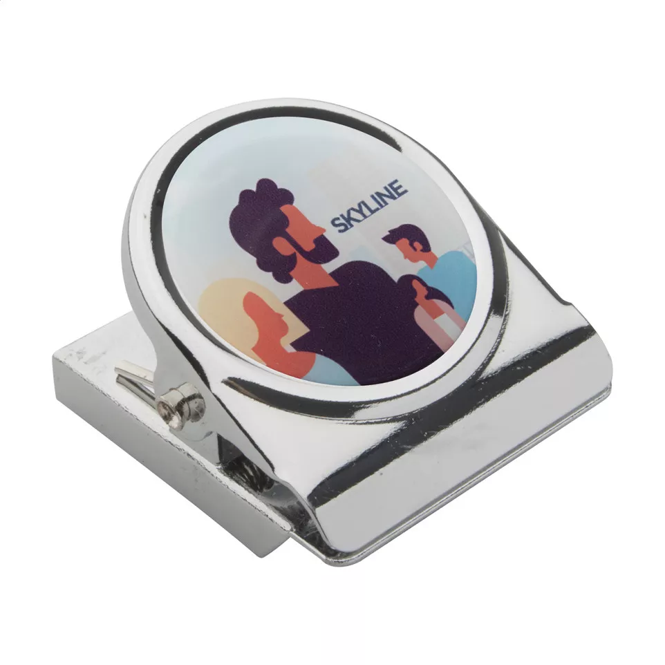 MagNote silver  fridge magnet and clip 