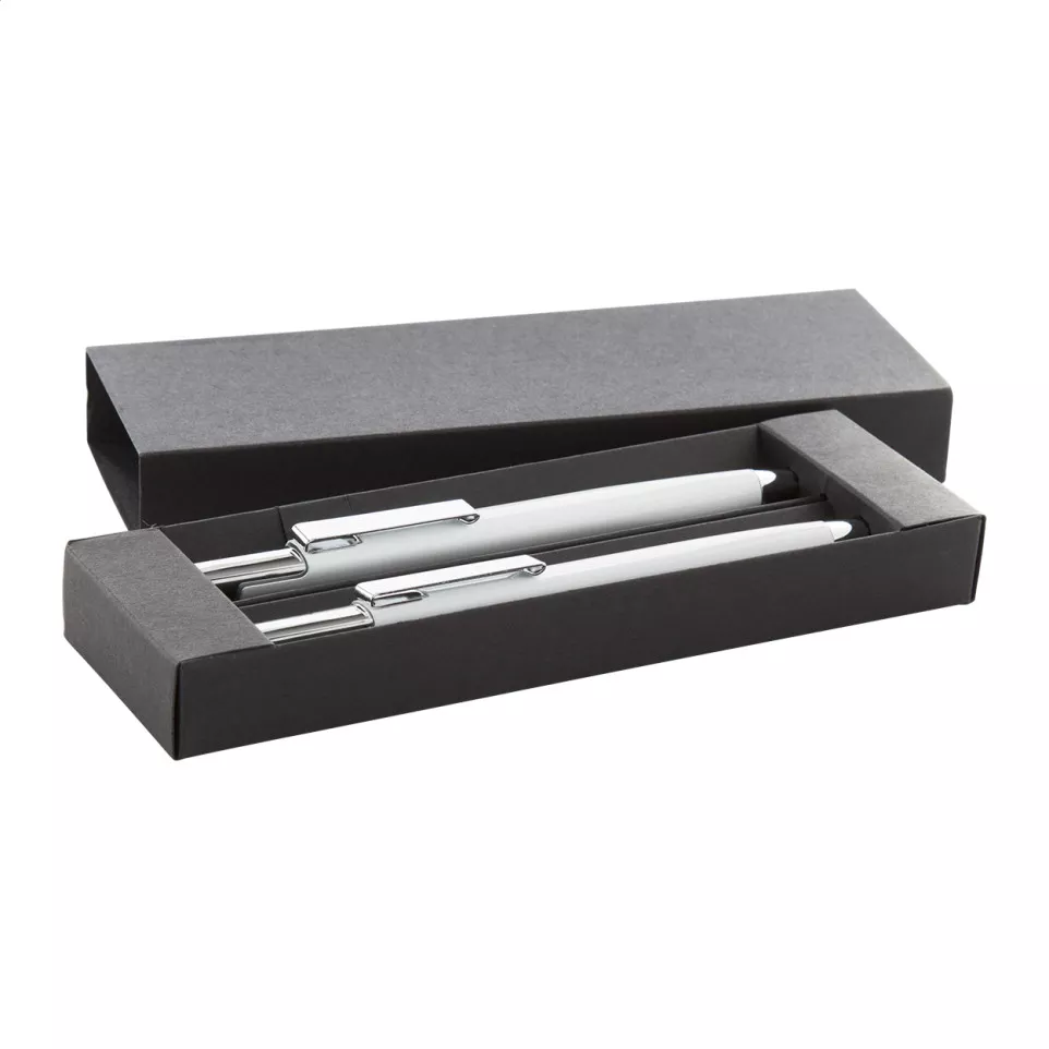 Glamy wit  pennen set 