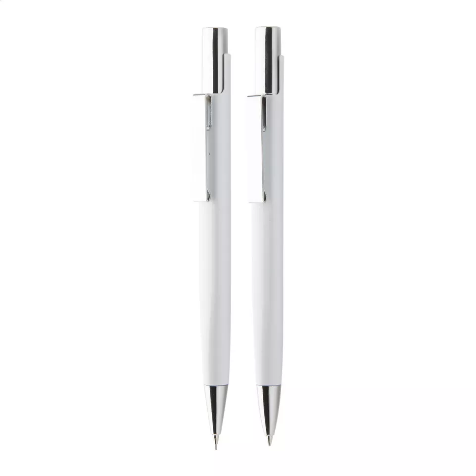 Glamy wit  pennen set 