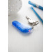 Coach blauw  sleutelhanger met fluit 