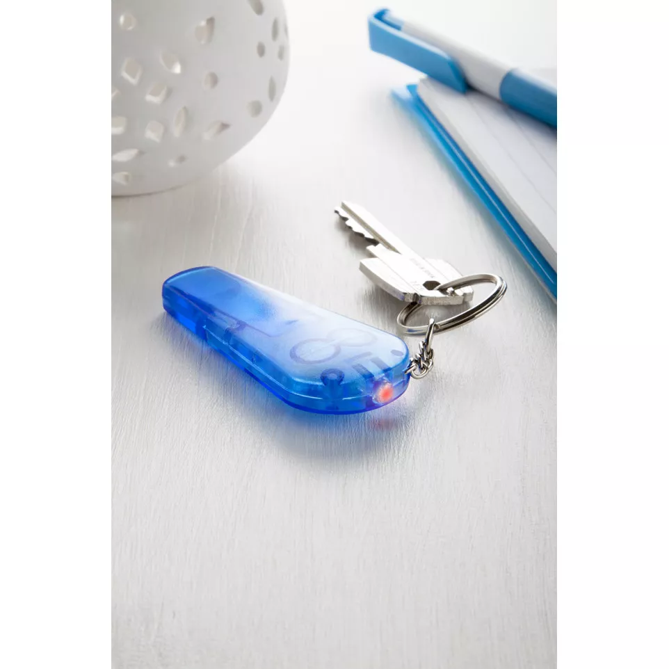 Coach blauw  sleutelhanger met fluit 