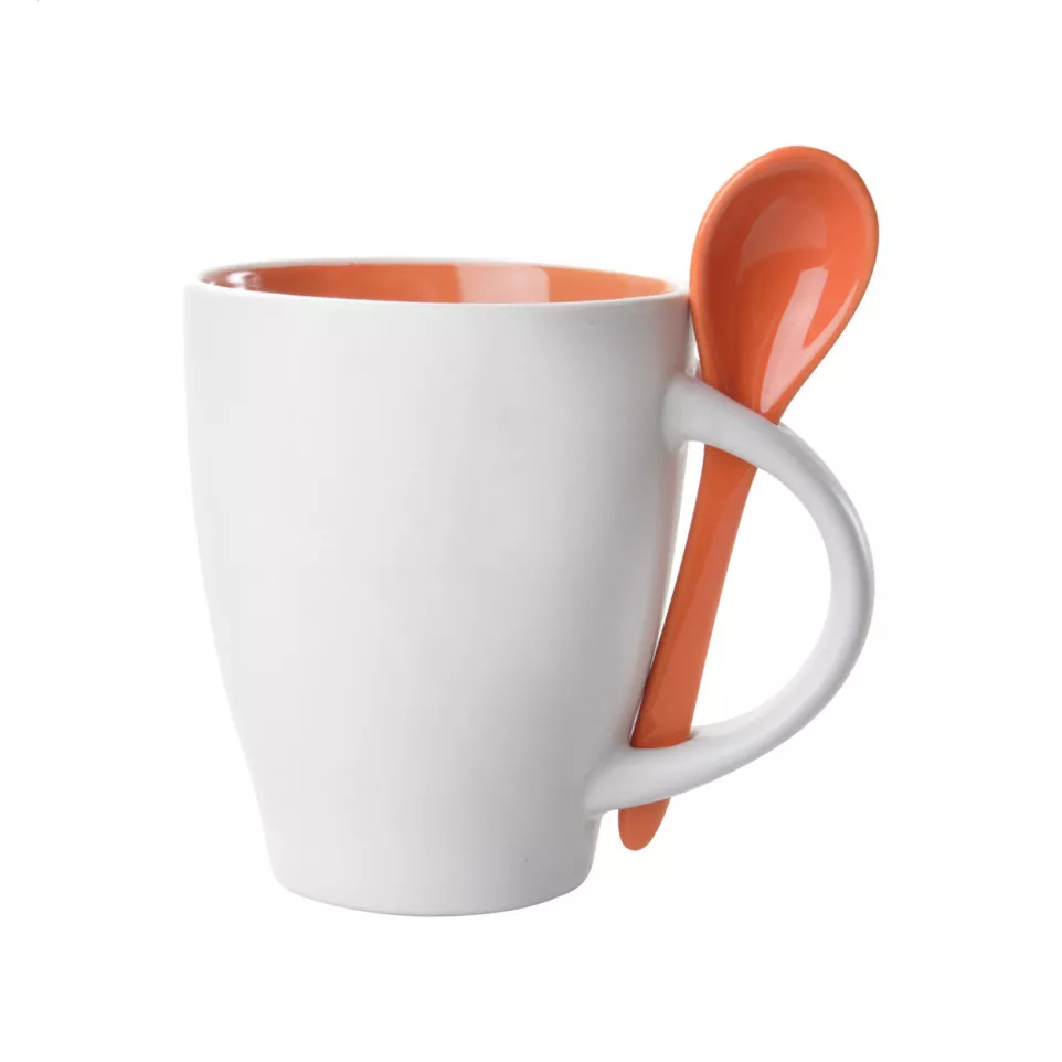 Spoon orange white mug 