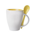 Spoon yellow white mug 