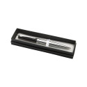Center silver black ballpoint pen 