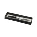 Center silver black ballpoint pen 