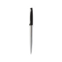 Center silver black ballpoint pen 