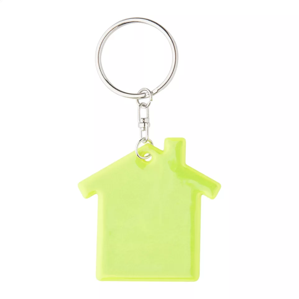 Abrax safety yellow  keyring 