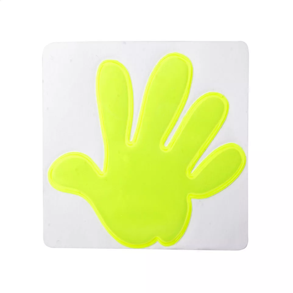 Astana yellow  reflective sticker, hand 