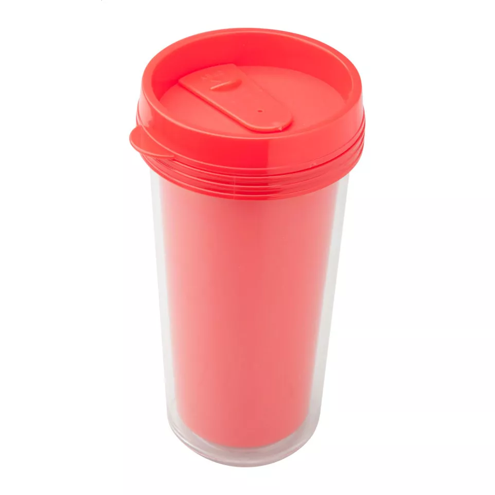 Poster rouge  mug thermos 