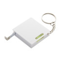 Level wit  rolbandmaat sleutelhanger 