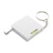 Level white  tape measure with keyring 