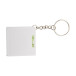 Level white  tape measure with keyring 
