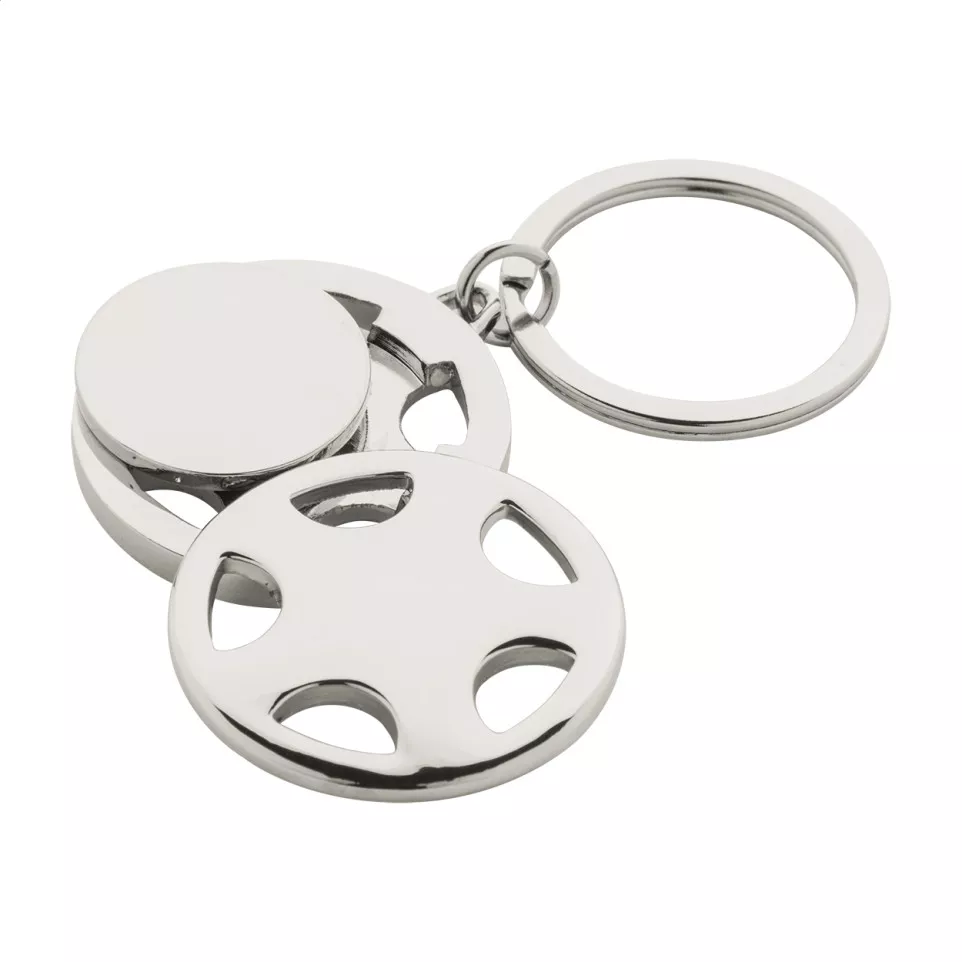 Dromo silver  keyring 